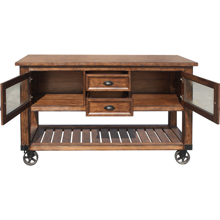 Kadri Kitchen Cart, Distressed Chestnut YF