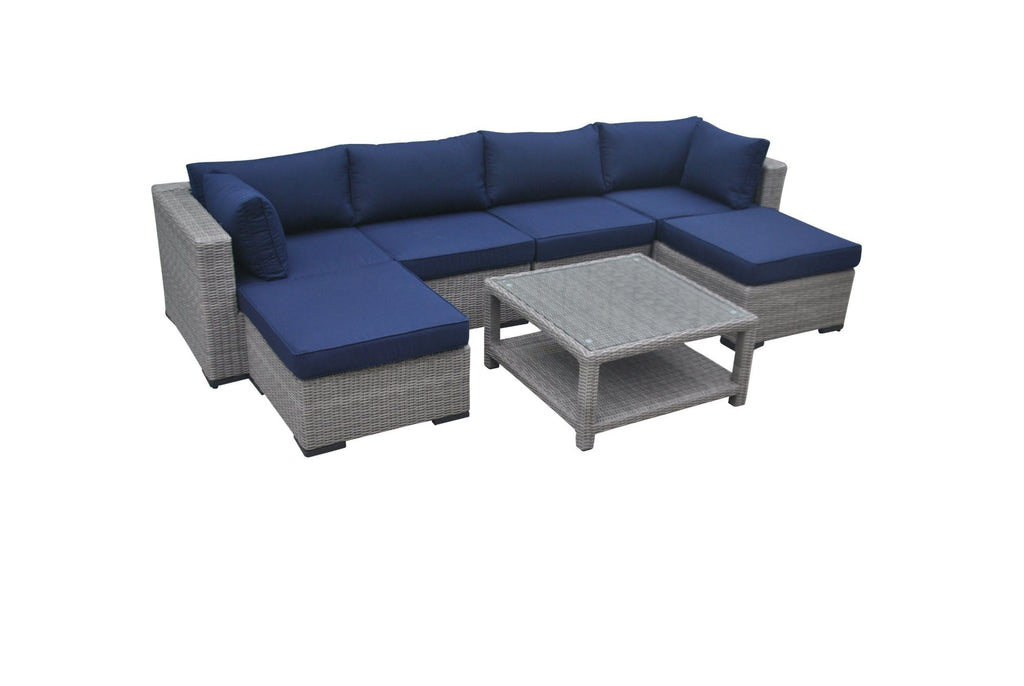 7 PIECE SUNBRELLA CUSHION OUTDOOR RATTAN WICKER SOFA CORNER SECTIONAL SETS- Pre Sale&Arrival in mid July.