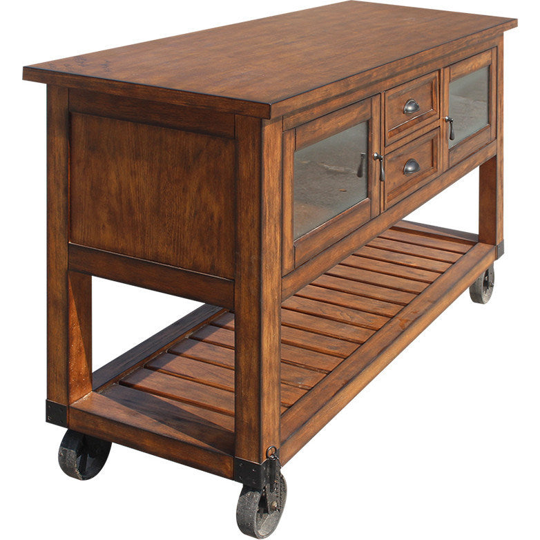 Kadri Kitchen Cart, Distressed Chestnut YF